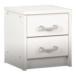 Charles 2 Drawer Bedside Table, White