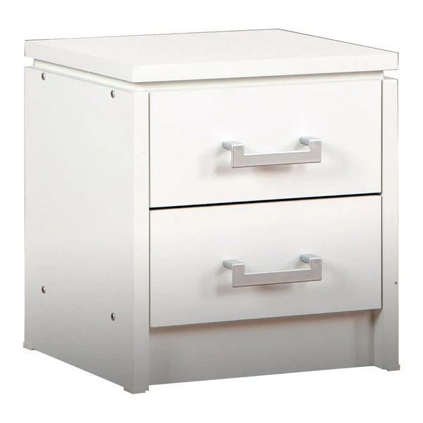 Charles 2 Drawer Bedside Table, White 3 Charles 2 Drawer Bedside Table, White
