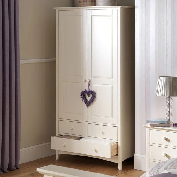 Cameo Double 3 Drawer Wardrobe, Stone 3 Cameo Double 3 Drawer Wardrobe, Stone