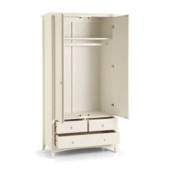 Cameo Double 3 Drawer Wardrobe, Stone 9 Cameo Double 3 Drawer Wardrobe, Stone -Home Luxe Studio 30541816 alt03