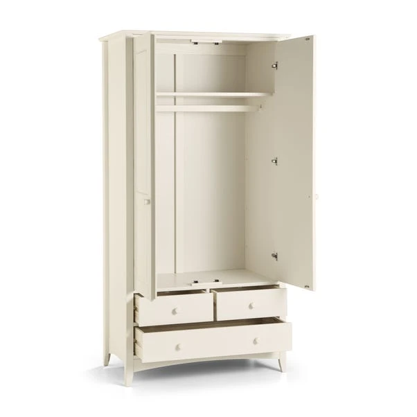 Cameo Double 3 Drawer Wardrobe, Stone 6 Cameo Double 3 Drawer Wardrobe, Stone - Image 4