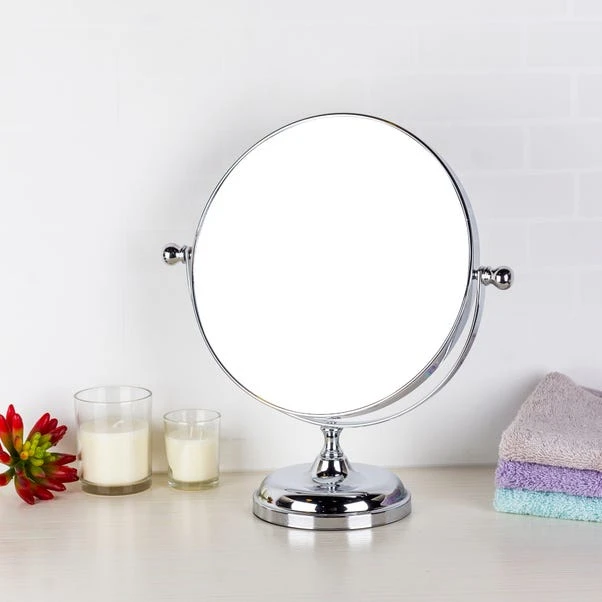 Oversized Chrome Free Standing Dressing Table Mirror 3 Oversized Chrome Free Standing Dressing Table Mirror
