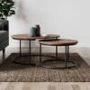 Fulton Coffee Nest Of Tables, Pine Effect 2 Fulton Coffee Nest Of Tables, Pine Effect -Home Luxe Studio 30569979