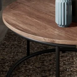 Fulton Coffee Nest Of Tables, Pine Effect 12 Fulton Coffee Nest Of Tables, Pine Effect -Home Luxe Studio 30569979 alt03