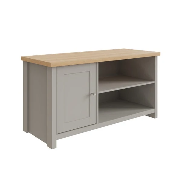 Lancaster Compact TV Unit, Grey And Oak For TVs Up To 42" 4 Lancaster Compact TV Unit, Grey And Oak For TVs Up To 42" - Image 2