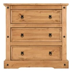 Corona 3 Drawer Chest, Pine 13 Corona 3 Drawer Chest, Pine -Home Luxe Studio 30606173 alt02