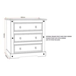 Corona 3 Drawer Chest, Pine 19 Corona 3 Drawer Chest, Pine -Home Luxe Studio 30606173 alt09