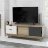 Scandi 2 Drawer Grey TV Media Unit For TVs Up To 55" 2 Scandi 2 Drawer Grey TV Media Unit For TVs Up To 55" -Home Luxe Studio 30606913