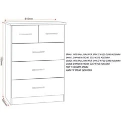 Nevada 5 Drawer Chest -Home Luxe Studio 30607016 alt09