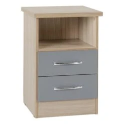 Nevada 2 Drawer Bedside Table 39 Nevada 2 Drawer Bedside Table -Home Luxe Studio 30607031 alt01