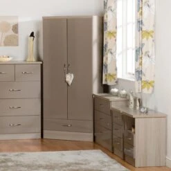 Nevada 2 Drawer Bedside Table 30 Nevada 2 Drawer Bedside Table -Home Luxe Studio 30607032
