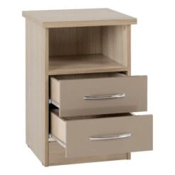 Nevada 2 Drawer Bedside Table 32 Nevada 2 Drawer Bedside Table -Home Luxe Studio 30607032 alt02