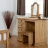 Corona 3 Drawer Dressing Table, Pine 2 Corona 3 Drawer Dressing Table, Pine -Home Luxe Studio 30617668