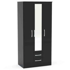 Lynx Triple Wardrobe, Mirrored 22 Lynx Triple Wardrobe, Mirrored -Home Luxe Studio 30617942