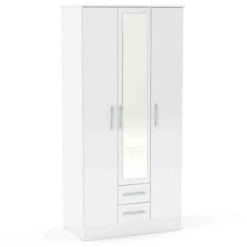 Lynx Triple Wardrobe, Mirrored 20 Lynx Triple Wardrobe, Mirrored -Home Luxe Studio 30617944