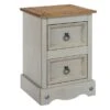 Core Corona 2 Drawer Bedside Table, Pine 2 Core Corona 2 Drawer Bedside Table, Pine -Home Luxe Studio 30618609