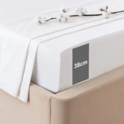 Dorma Smooth & Soft 300 Thread Count Cotton Sateen Fitted Sheet 40 Dorma Smooth & Soft 300 Thread Count Cotton Sateen Fitted Sheet -Home Luxe Studio 30624204 alt01