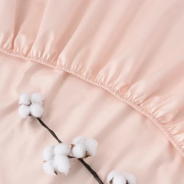 Dorma Smooth & Soft 300 Thread Count Cotton Sateen Fitted Sheet 8 Dorma Smooth & Soft 300 Thread Count Cotton Sateen Fitted Sheet - Image 6