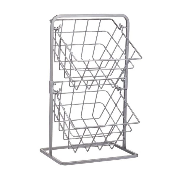KitchenCraft Industrial Kitchen Two Tier Wire Storage Baskets 3 KitchenCraft Industrial Kitchen Two Tier Wire Storage Baskets