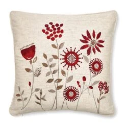 Scandi Field Embroidered Cushion