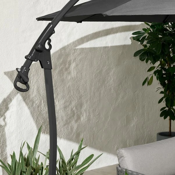 3m Royal Craft Deluxe Pedal Operated Rotational Cantilever Parasol With Cross Stand 4 3m Royal Craft Deluxe Pedal Operated Rotational Cantilever Parasol With Cross Stand - Image 2