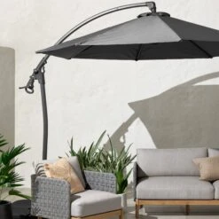 3m Royal Craft Deluxe Pedal Operated Rotational Cantilever Parasol With Cross Stand 25 3m Royal Craft Deluxe Pedal Operated Rotational Cantilever Parasol With Cross Stand -Home Luxe Studio 30650022 alt07