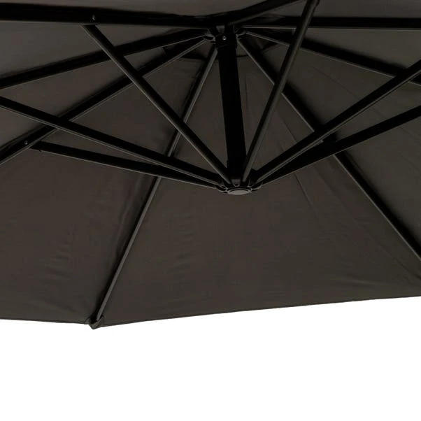 3m Royal Craft Deluxe Pedal Operated Rotational Cantilever Parasol With Cross Stand 11 3m Royal Craft Deluxe Pedal Operated Rotational Cantilever Parasol With Cross Stand - Image 9