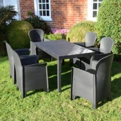 Trabella Roma 6 Seater Dining Set With Sicily Chairs