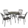 Memphis 91cm Patio Table Set With 4 Mayfield Chairs 2 Memphis 91cm Patio Table Set With 4 Mayfield Chairs -Home Luxe Studio 30651958
