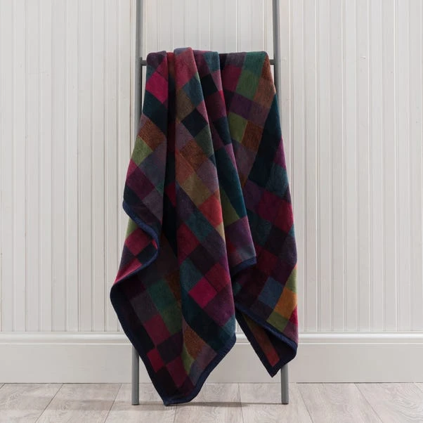 Super Soft Textured Check Multicoloured Throw 3 Super Soft Textured Check Multicoloured Throw