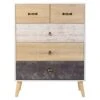 Nordic 5 Drawer Chest, White & Pine 2 Nordic 5 Drawer Chest, White & Pine -Home Luxe Studio 30662384