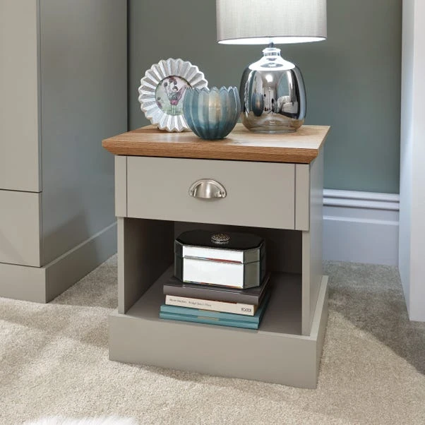 Kendal 1 Drawer Bedside Table, Grey 3 Kendal 1 Drawer Bedside Table, Grey
