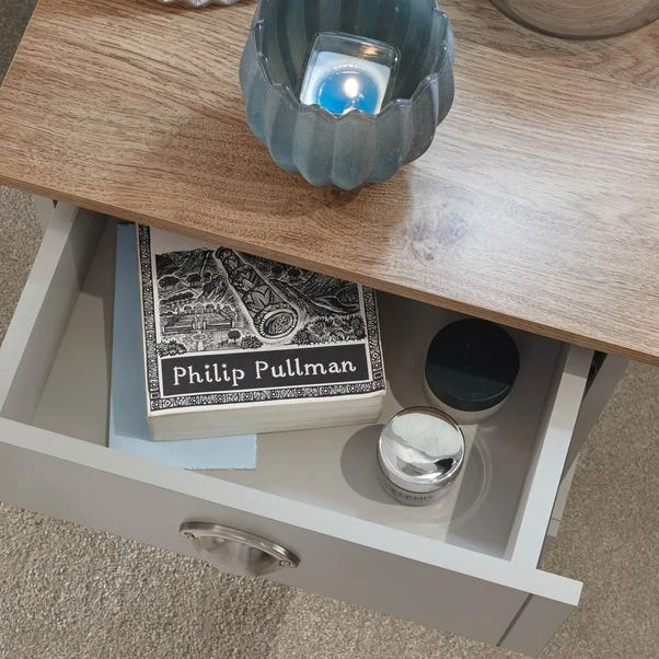 Kendal 1 Drawer Bedside Table, Grey 6 Kendal 1 Drawer Bedside Table, Grey - Image 4