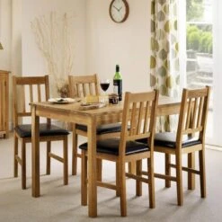 Coxmoor Set Of 2 Dining Chairs, Brown Faux Leather