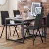 Tribeca 4 Seater Rectangular Dining Table, Black 2 Tribeca 4 Seater Rectangular Dining Table, Black -Home Luxe Studio 30667087