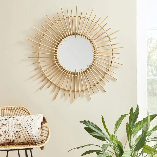 Bamboo Round Wall Mirror 3 Bamboo Round Wall Mirror