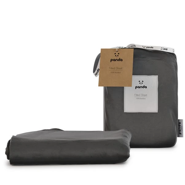 Panda Bamboo Urban Grey Fitted Sheet 15 Panda Bamboo Urban Grey Fitted Sheet - Image 13