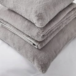 Dorma Purity Faux Fur Grey Continental Pillowcase 11 Dorma Purity Faux Fur Grey Continental Pillowcase -Home Luxe Studio 30690572 alt03