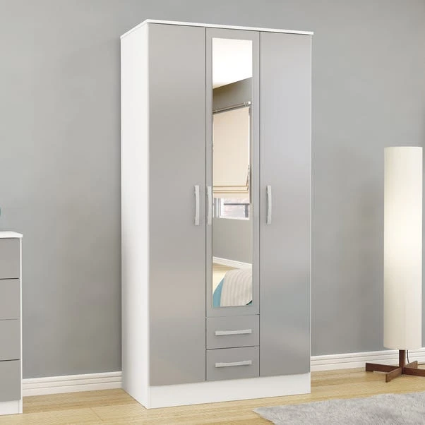 Lynx Triple Wardrobe, Mirrored 6 Lynx Triple Wardrobe, Mirrored - Image 4