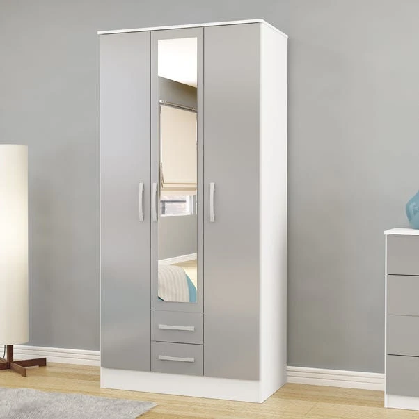 Lynx Triple Wardrobe, Mirrored 8 Lynx Triple Wardrobe, Mirrored - Image 6