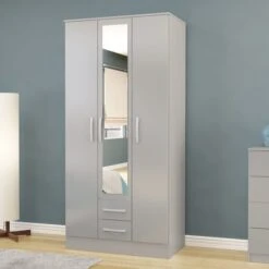 Lynx Triple Wardrobe, Mirrored