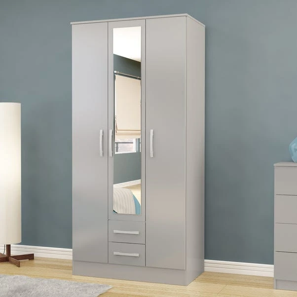 Lynx Triple Wardrobe, Mirrored 3 Lynx Triple Wardrobe, Mirrored