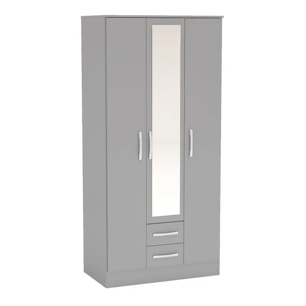 Lynx Triple Wardrobe, Mirrored 4 Lynx Triple Wardrobe, Mirrored - Image 2