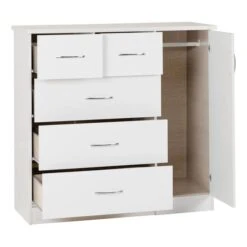 Nevada Small Single 5 Drawer Wardrobe 32 Nevada Small Single 5 Drawer Wardrobe -Home Luxe Studio 30694088 alt03