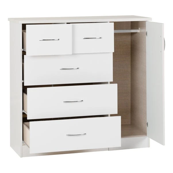 Nevada Small Single 5 Drawer Wardrobe 15 Nevada Small Single 5 Drawer Wardrobe - Image 13