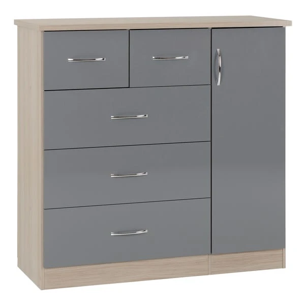 Nevada Small Single 5 Drawer Wardrobe 4 Nevada Small Single 5 Drawer Wardrobe - Image 2