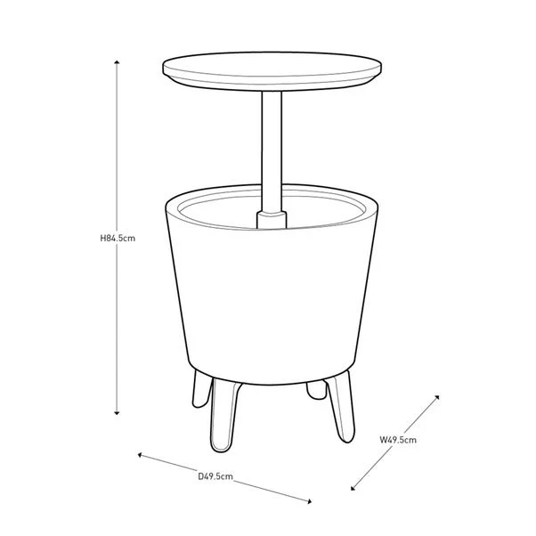 Keter Cool Bar Ice Bucket Table With Lights 10 Keter Cool Bar Ice Bucket Table With Lights - Image 8