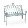 Wrought Iron 2 Seater Sage Green Bench 1 Wrought Iron 2 Seater Sage Green Bench -Home Luxe Studio 30697669
