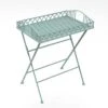 Foldable Wrought Iron Sage Green Butler Tray 2 Foldable Wrought Iron Sage Green Butler Tray -Home Luxe Studio 30697686