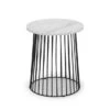 Broadway Round Lamp Table, White Marble Effect 2 Broadway Round Lamp Table, White Marble Effect -Home Luxe Studio 30705719